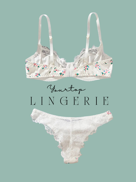 White Satin Thong Back View, Lace Detail on Straps and Bra Band, Smooth Fabric Texture.