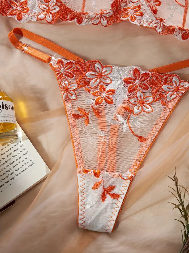 Orange Floral Set