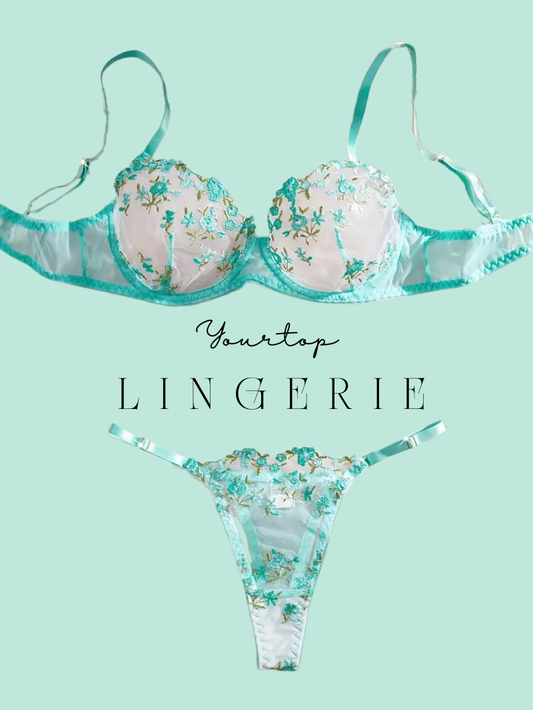 Turquoise Floral Set