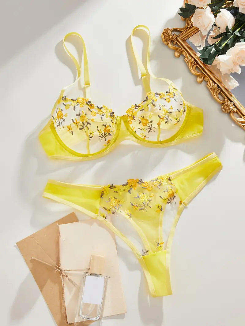 Yellow Floral Set