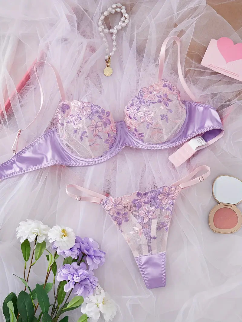 Purple Floral Set