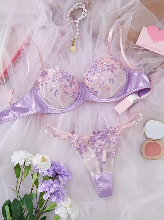 Purple Floral Set