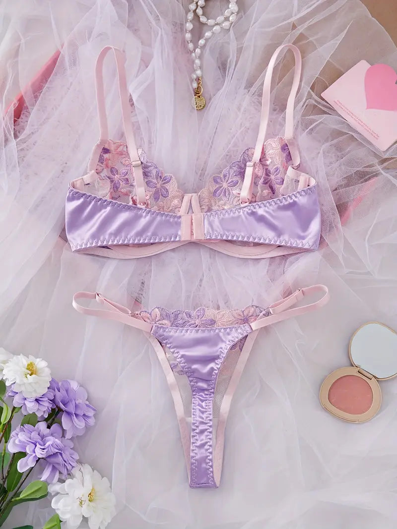 Purple Floral Set