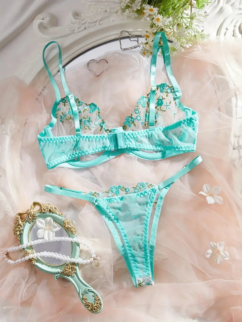 Turquoise Floral Set